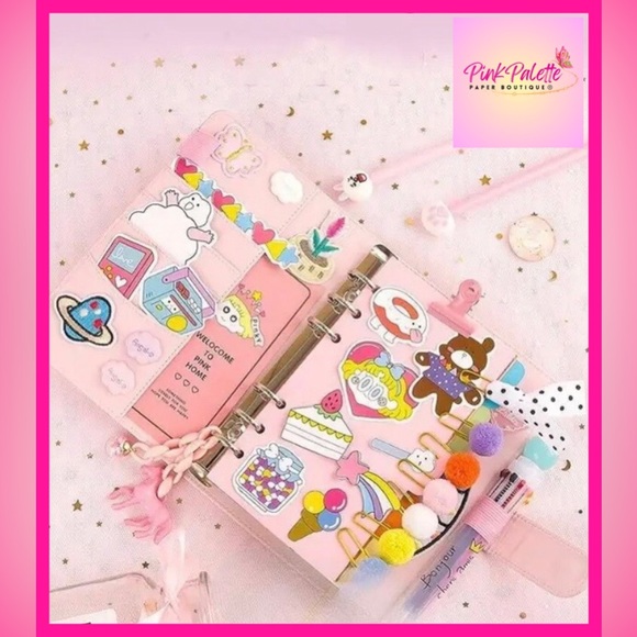 Pink Journal/Planner with Accessories + Free Pink Pen w/purchase - Picture 2 of 5